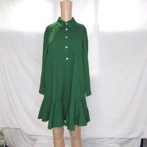 Tuckernuck Womens Crepe Callahan Dress Size XS Hunter Green